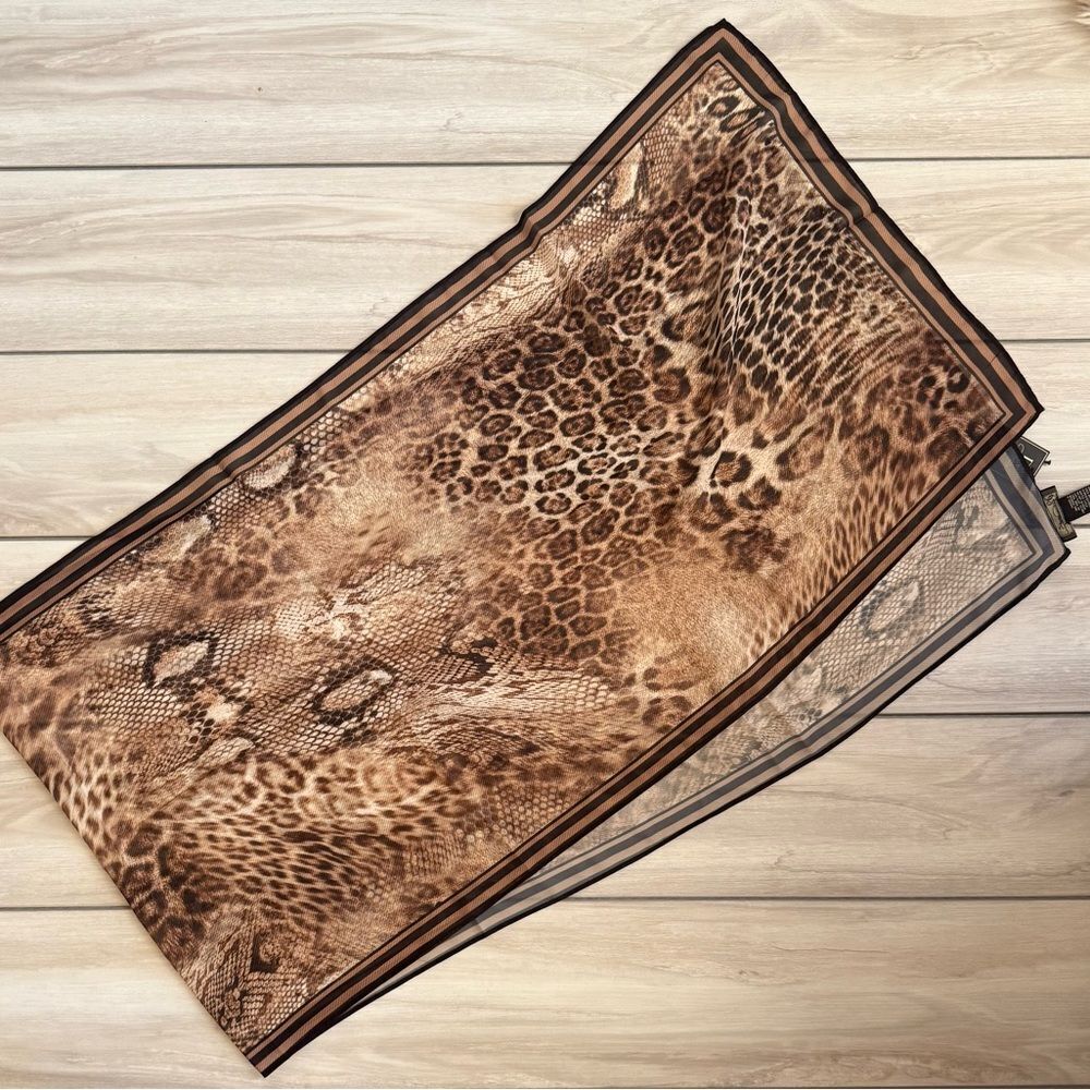 DG2 Printed Scarf  Brown OS NWT IN PACKAGE
